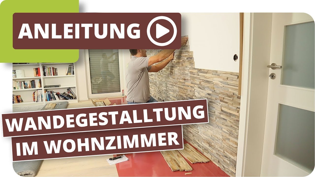 Wände im Wohnzimmer neu gestalten mit planeo Holzriemchen