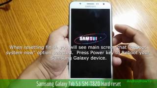 Samsung Galaxy Tab S3 SM-T820 Hard reset