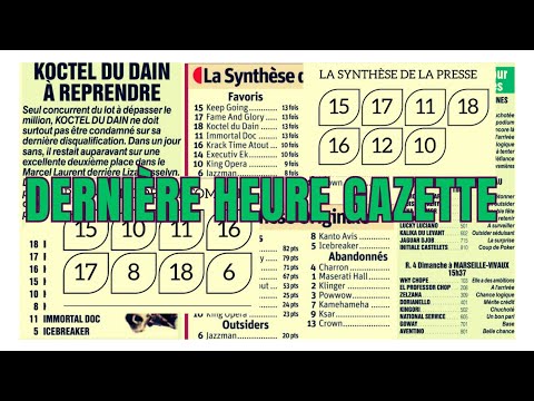 DERNIÈRE HEURE GAZETTE TIERCÉ MAGAZINE TURFOMANIA LE ROI DU TIERCÉ DU 21.12.25 PRIX TÉNOR DE BAUNE