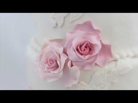 Romantisk bryllupskake | Heidis kaker