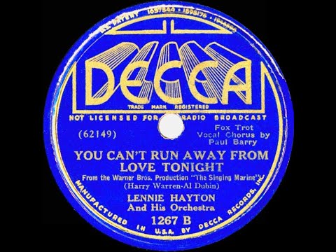 1937 Lennie Hayton - You Can’t Run Away From Love Tonight (Paul Barry, vocal)