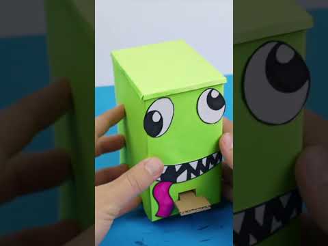 Rainbow Friends Green - DIY Trash Bin Idea #shorts