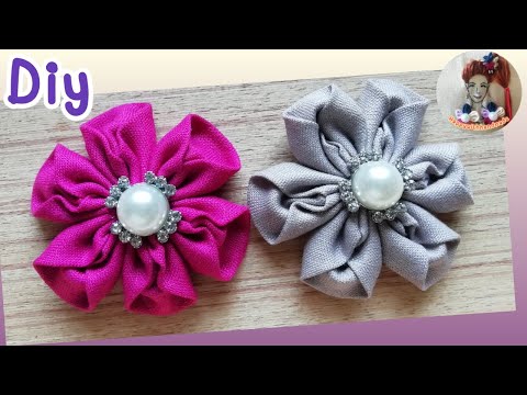 Diy fabric flowers Ep81/handmade flowers/how to make flower/Thai fabric/fabric flowers/crafts flower