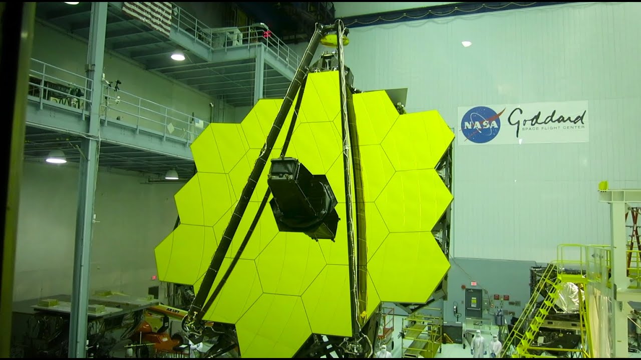 Webb Telescope Mirror Rises after Assembly