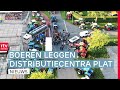 Rijen trekkers en blokkades: boeren protesteren bij verschillende distributiecentra | RTV Drenthe
