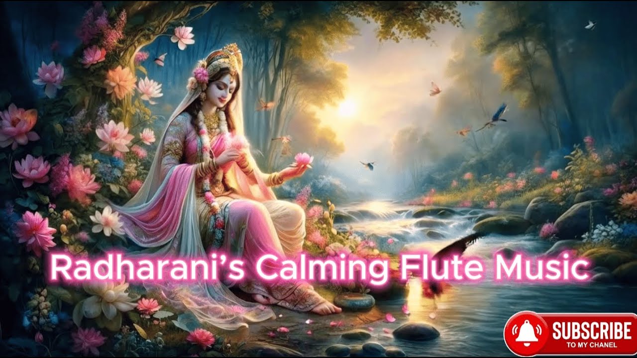 Radharani’s Divine Love | Calming Flute Music & Nature Sounds | Peaceful Meditation #krishnaflute