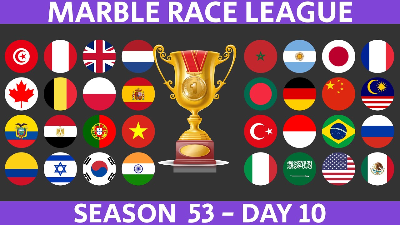 Marble Race League Season 53 DAY 10 Marble Race in Algodoo