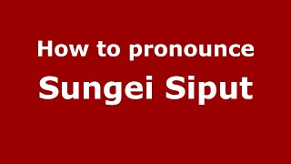 How to pronounce Sungei Siput