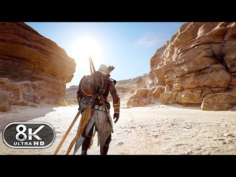 Assassin's Creed Origins 8K Ultra Graphics Gameplay Showcase - RAYTRACING - AC Origins 8K RTX 4090