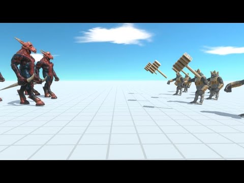 5 Demons Kozarog vs 7 Ghor hammer's - animal revolt battle simulator