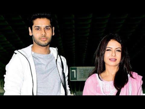 Bhagya shree with Son Abhimanyu Dasani making healthy chocolate muffins I Boogle Bollywood