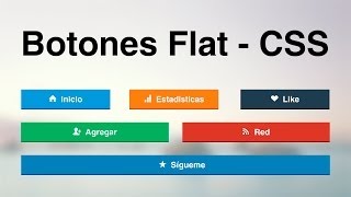 Como hacer botones Flat usando iconos con CSS