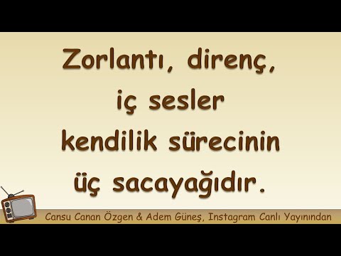 Zorlantı, direnç, iç sesler kendilik sürecinin üç sacayağıdır ▫️ Adem Güneş