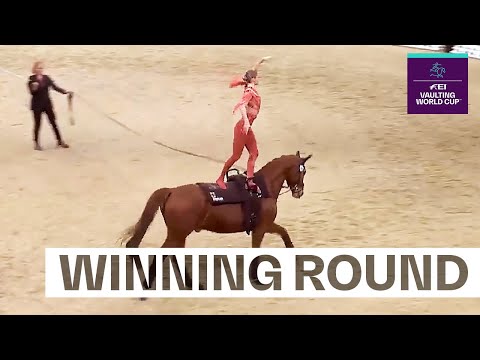 My, oh Meyer, she's done it again! 🤩 | FEI Vaulting World Cup™ Final 2023/24 Female Freestyle