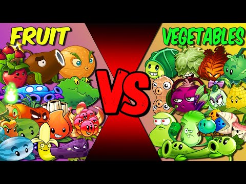 Team FRUIT vs VEGETABLES - Who Will Win? - PvZ 2 Plant vs Plant