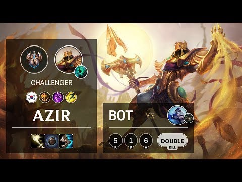 Azir Bot vs Ashe - KR Challenger Patch 10.8