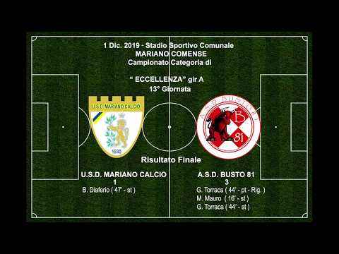 1-12-19 Highlights U.S.D. Mariano Calcio - A.S.D. Busto 81. 1- 3