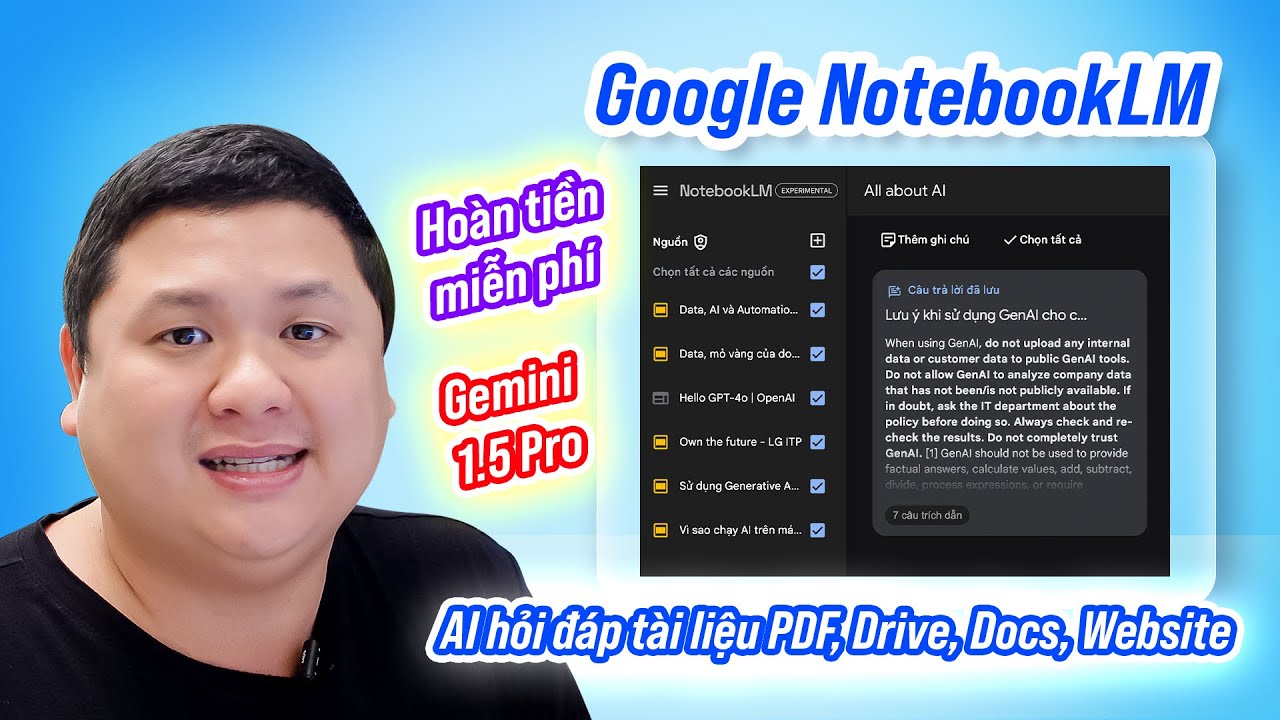 Cách dùng AI tóm tắt, hỏi đáp nhiều file tài liệu miễn phí: Google NotebookLM, hỗ trợ tốt tiếng Việt