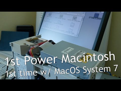 Power Mac 8100/80, System 7, 1st time booting classic MacOS!