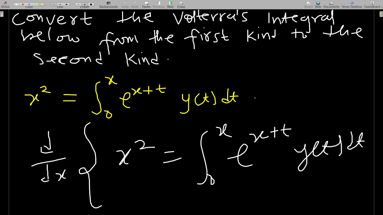 Converting a Volterra's Integral equation of the first kind to a second kind