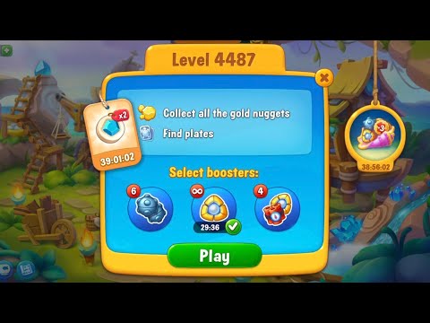 Fishdom Win Strikes Level 4467 - 4492, Using FREE 30Min Lightning Strikes.