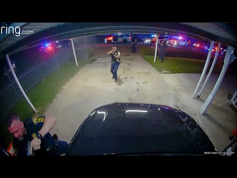 Raw video: Suspect shot to death after running over constable deputy at end of chase