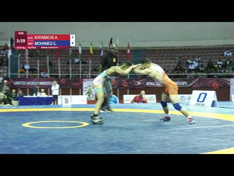 1/2 FS - 57 kg: A. KHERBACHE (ALG) v. G. MOHAMED (EGY)