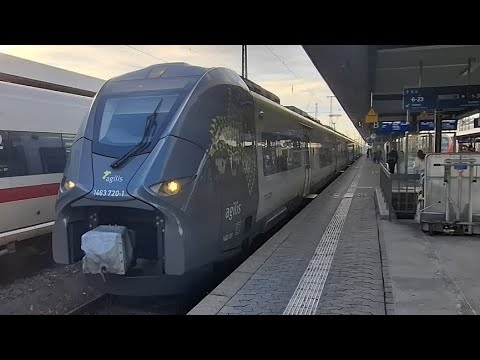 RE 22 von Nürnberg Hbf über Regensburg Hbf nach München Flughafen Terminel mit Agilis .
