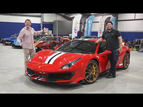 First Ferrari at The Shmuseum! Zach's Garage Visits with his 488 Pista | VLOG 5