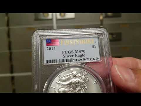 American Eagle MS 70 Graded 2014 Silver Bullion Coins