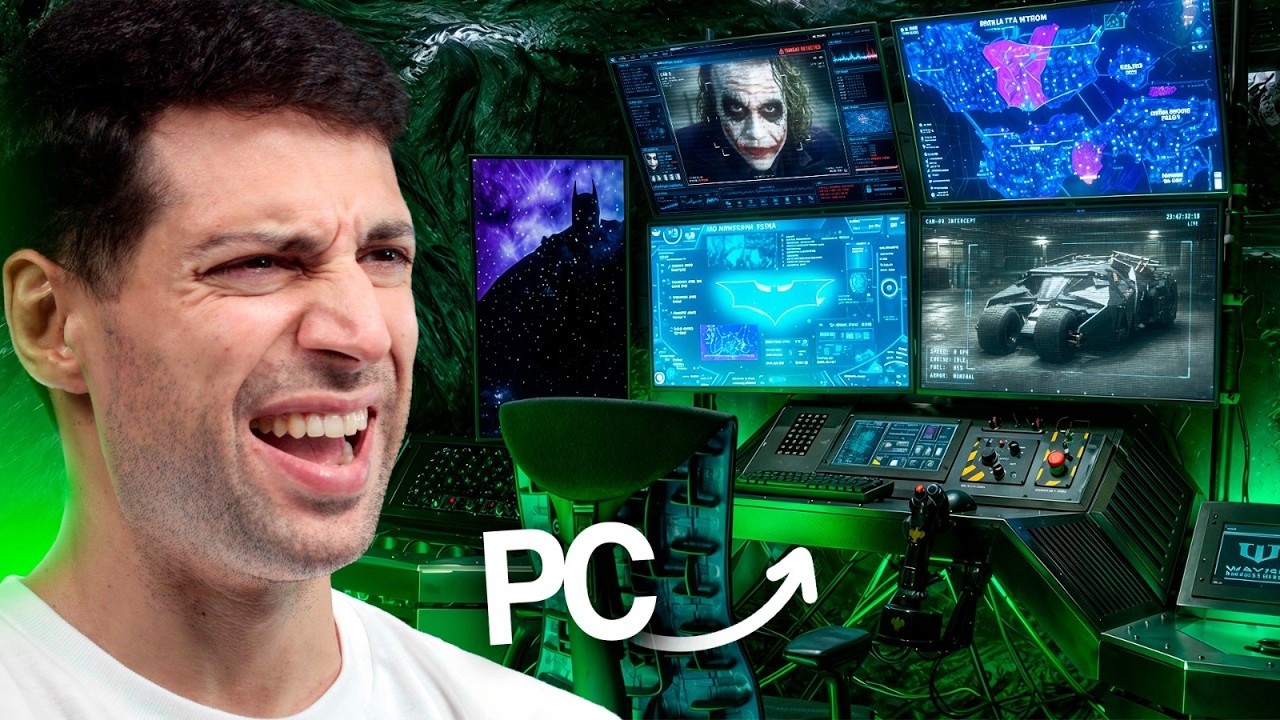 Monté el PC de BATMAN dentro de una Batcueva REAL