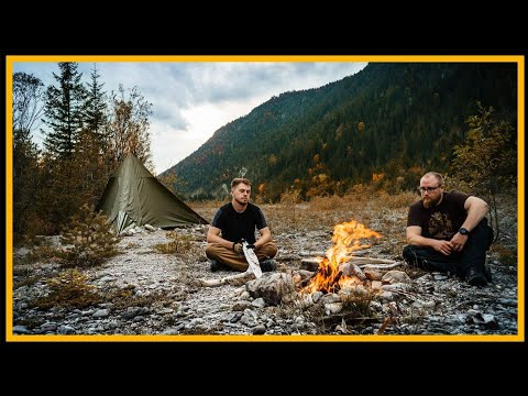 24h Overnighter ohne Isomatte - #communitychallenge - Bushcraft Survival Isar Bayern