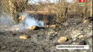 preview picture of video 'Пожар в д Лейки Щучинского района'