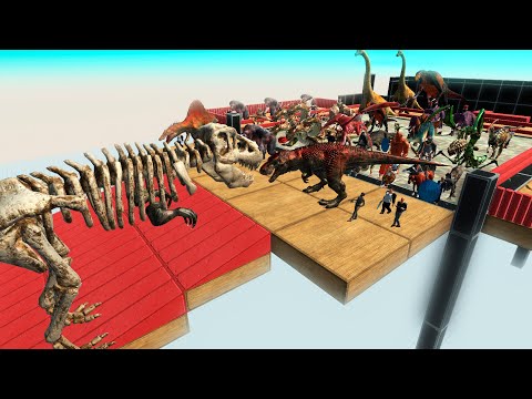 SKELETON T-REX VS ALL UNITS🦖 - Animal Revolt Battle Simulator