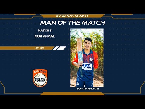 Suman Ghimire assumes control with sixty nine off thirty five balls at FanCode ECS Portugal Cartaxo