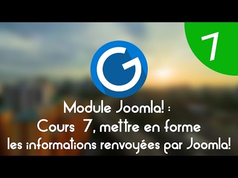 Formation IMM Module Joomla Cours tuto 7 mettre en forme les infos renvoyées par Joomla