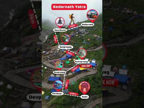 Delhi to Kedarnath Route Map | Haridwar to Kedarnath Yatra Video