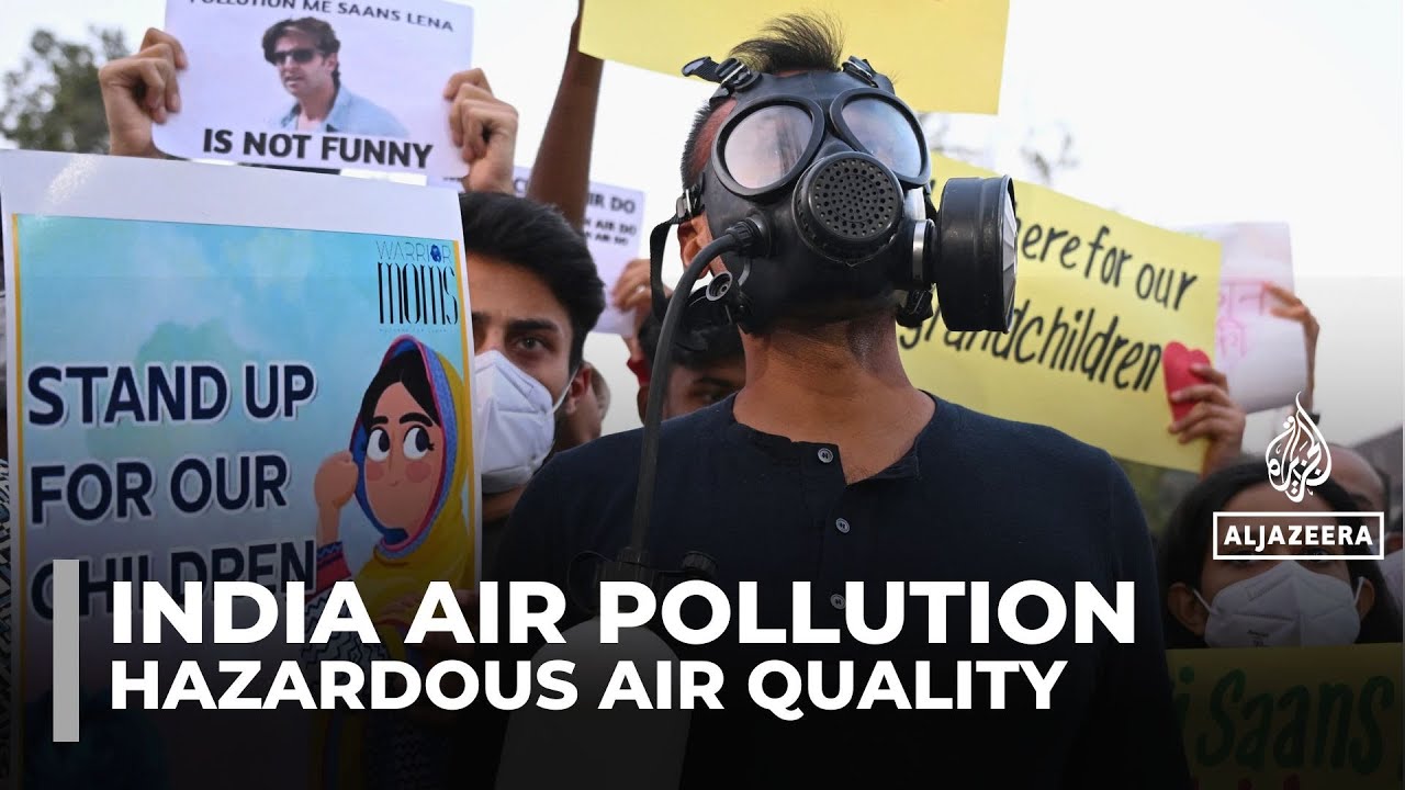 ‘I just want to breathe’: Protests over pollution in India's New Delhi