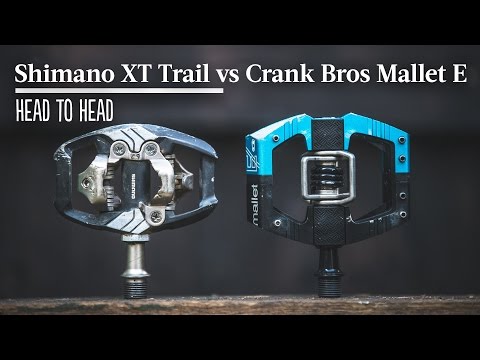 Head to Head - Trail Pedals: Shimano XT Trail vs Crank Bros Mallet E