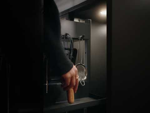 Kit rangement de placard coulissant Sub Larder Bake Essentio anthracite Vauth Sagel