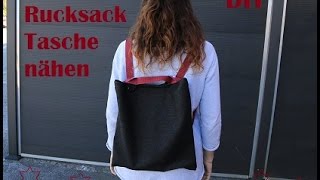 DIY: Rucksack-Tasche nähen, 2in1 / EasyPeasy / Rucksack und Umhängetasche