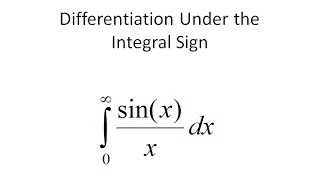 Feynman's Trick: Sin(x)/x