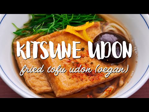 Kitsune Udon Noodles With Tofu (Vegan)