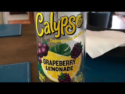 Chugging a glass of calypso grapeberry+lemonade