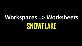Snowflake Workspaces | How to change the workspaces to worksheets | Snowflake Snowsight UI
