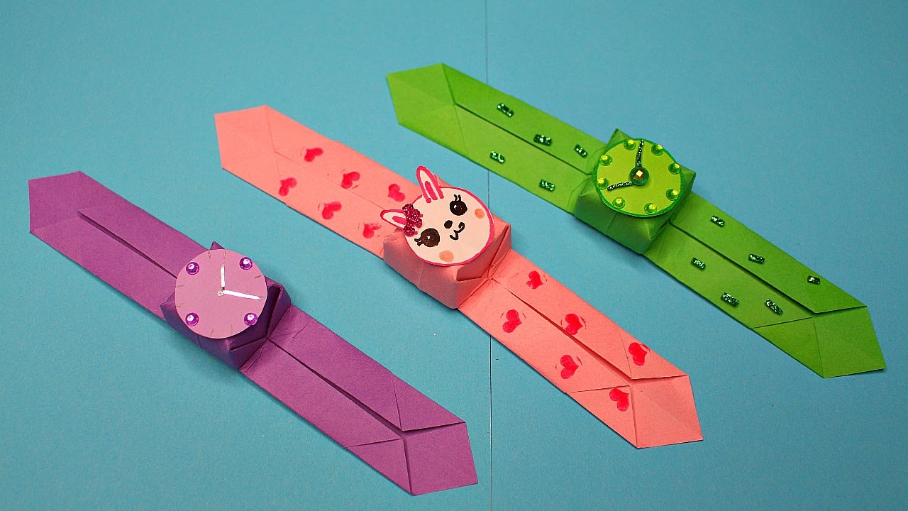 DIY Оригами Браслет - Часы из бумаги своими руками