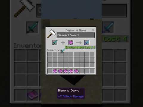Android walkthrough Gaming - How to Make your Minecraft Sword OverPowered (Enchantments) #shorts