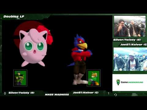 Mass Madness 24 SSBM - Silver/Twisty (Red) vs. JoeST/Kalvar (Green) - Melee Doubles LF