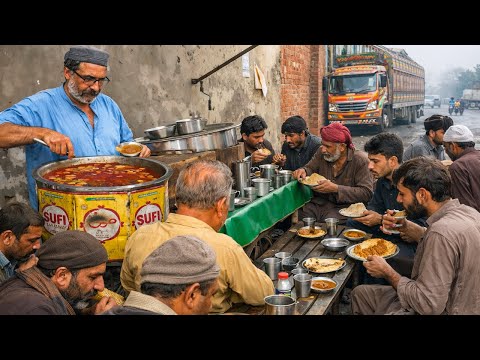 DESI PAKISTANI BREAKFAST 🇵🇰 | PURANA'S STREET FOOD COMPILATION -  REAL LOCAL FLAVORS