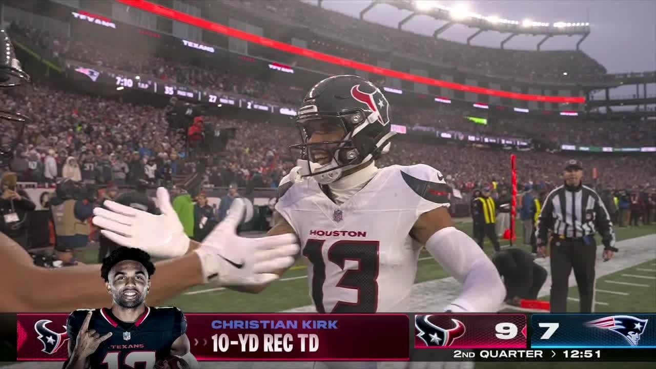 C.J. Stroud ➡️ Christian Kirk TOUCHDOWN 💪 Texans take the lead vs. Patriots‼️ | NFL on ESPN